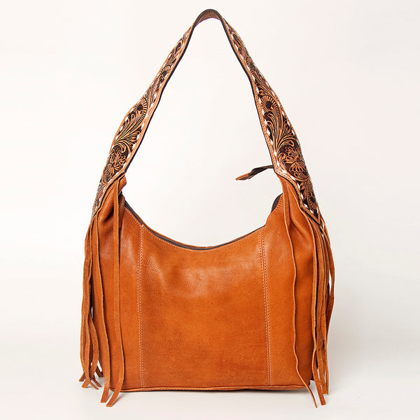 ADBGA215 American Darling Hobo Bag Full Grain Leather with Tooled Strap & Fringe