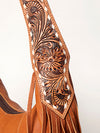 ADBGA215 American Darling Hobo Bag Full Grain Leather with Tooled Strap & Fringe