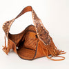 ADBGA215 American Darling Hobo Bag Full Grain Leather with Tooled Strap & Fringe