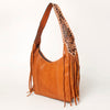 ADBGA215 American Darling Hobo Bag Full Grain Leather with Tooled Strap & Fringe