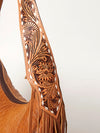 ADBGA215 American Darling Hobo Bag Full Grain Leather with Tooled Strap & Fringe