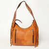 ADBGA215 American Darling Hobo Bag Full Grain Leather with Tooled Strap & Fringe