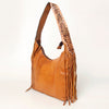 ADBGA215 American Darling Hobo Bag Full Grain Leather with Tooled Strap & Fringe
