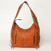 ADBGA215 American Darling Hobo Bag Full Grain Leather with Tooled Strap & Fringe