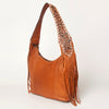 ADBGA215 American Darling Hobo Bag Full Grain Leather with Tooled Strap & Fringe