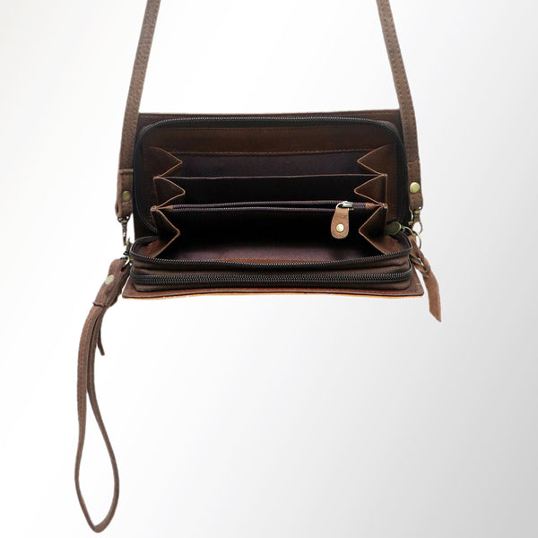 ADBGM169 Hand-Painted Leather Crossbody Purse - Multiple Western Scene