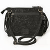 ADBG109 American Darling Hand-Tooled and Floral Embossed Leather Western Crossbody Bag