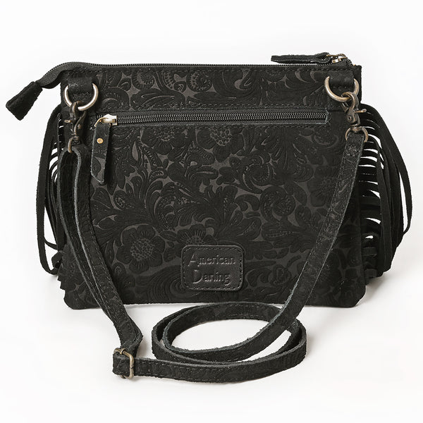 ADBG109 American Darling Hand-Tooled and Floral Embossed Leather Western Crossbody Bag