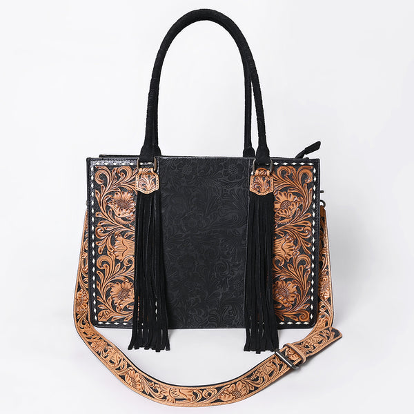 ADBG230 American Darling Western Leather Tote Bag - Hand Tooled Floral Carved Damascus Purse