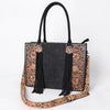 ADBG230 American Darling Western Leather Tote Bag - Hand Tooled Floral Carved Damascus Purse