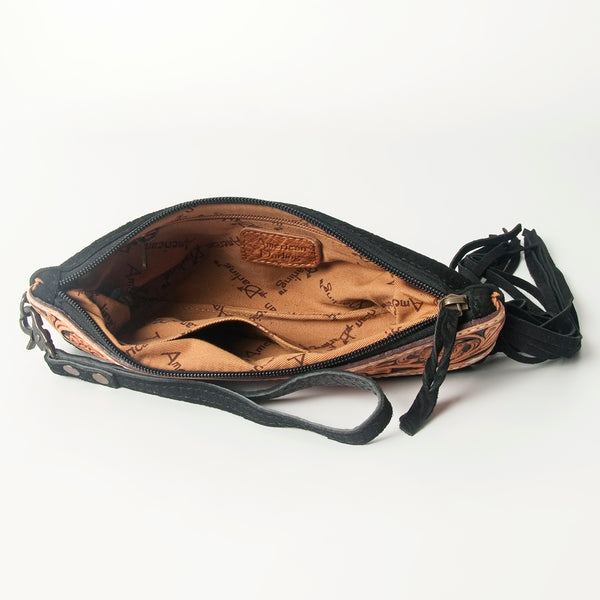 ADBG344 American Darling Hand Tooled Leather WristletBag