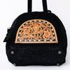 ADBGS156 Embossed Western Backpack with Hand-Tooled Floral Leather Pocket