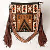 ADBGA218 American Darling Saddle Blanket Large Cross body Bag Leather Fringe
