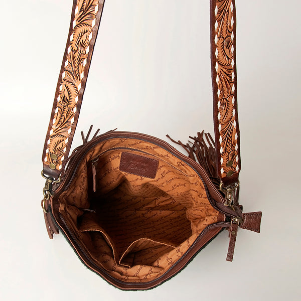 ADBGA218 American Darling Saddle Blanket Large Cross body Bag Leather Fringe