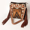 ADBGA218 American Darling Saddle Blanket Large Cross body Bag Leather Fringe