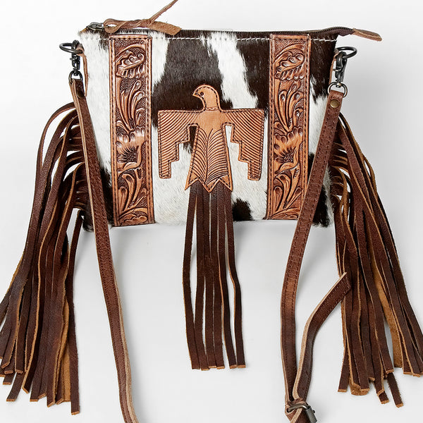 ADBG109 American Darling Hair-On Cowhide Crossbody Bag - Genuine Leather Western Purse
