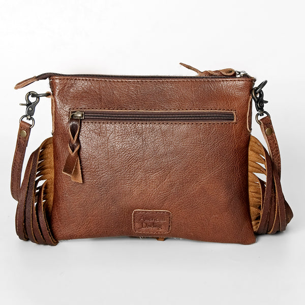 ADBG109 American Darling Hair-On Cowhide Crossbody Bag - Genuine Leather Western Purse