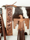 ADBG109 American Darling Hair-On Cowhide Crossbody Bag - Genuine Leather Western Purse