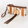ADBG344 American Darling Hand Tooled Leather Wristlet Bag
