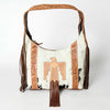ADBG803TB American Darling Hair-on-Hide & Hand-Tooled Leather Thunderbird Hobo Bag