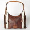 ADBG803TB American Darling Hair-on-Hide & Hand-Tooled Leather Thunderbird Hobo Bag
