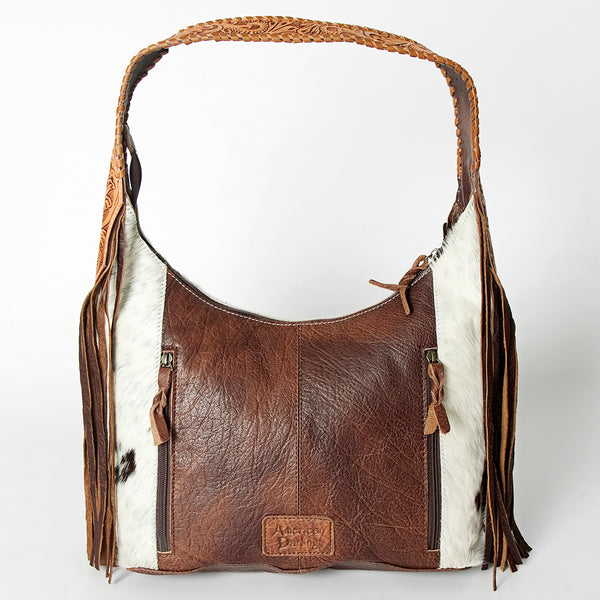 ADBG803TB American Darling Hair-on-Hide & Hand-Tooled Leather Thunderbird Hobo Bag