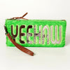 ADBG344 American Darling Western Leather Wristlet Bag with Hair-On Cowhide and Inlay