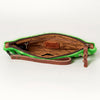 ADBG344 American Darling Western Leather Wristlet Bag with Hair-On Cowhide and Inlay