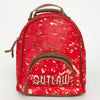 ADBGS156 Red Hair-On Hide Leather Mini Backpack - Western Cowgirl Style