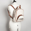 ADBGS156 White Cowhide Leather Backpack with Bold Inlay - Western Cowgirl Classic