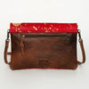 ADBGS178 Red Metallic Cowhide Envelope Crossbody - Western Leather Purse