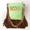 ADBGS192 Large Crossbody Genuine Western Leather Women Bag Sage