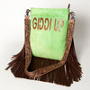 ADBGS192 Large Crossbody Genuine Western Leather Women Bag Sage
