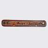 ADBRF172 Tooled Leather Cuff Bracelet - Turquoise Studs & Western Vine Pattern
