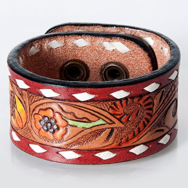 LC-ADBRF175 carved Genuine Leather Bracelet women