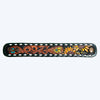 LC-ADBRF177 Tooled Leather Cuff Bracelet - Green Edge & Yellow Floral Accent with Turquoise Ascent