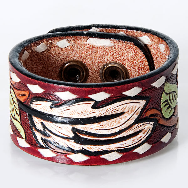 LC-ADBRF180 carved Genuine Leather Bracelet women