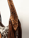 ADBGA221 American Darling Hobo Bag Hair-On Hide with Tooled Leather & Turquoise Concho