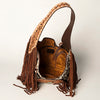 ADBGA221 American Darling Hobo Bag Hair-On Hide with Tooled Leather & Turquoise Concho
