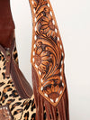 ADBGA222 American Darling Hair-On Cowhide Tote Bag Leather Fringe Turquoise Concho