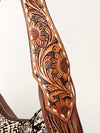 ADBGA223 American Darling Hand Tooled Leather Hair-On Cowhide Fringe Hobo Bag
