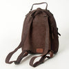ADBGS156 Embossed Western Backpack with Hand-Tooled Floral Leather Pocket