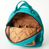 ADBGS156 Embossed Western Backpack with Hand-Tooled Floral Leather Pocket