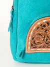 ADBGS156 Embossed Western Backpack with Hand-Tooled Floral Leather Pocket