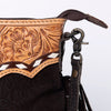 ADBG109 American Darling Hand-Tooled and Floral Embossed Leather Western Crossbody Bag