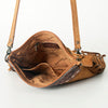 ADBG109 American Darling Hand-Tooled and Floral Embossed Leather Western Crossbody Bag