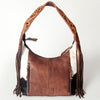 ADBG803 American Darling Western Hobo Bag Hair-On Cowhide & Tooled Leather Shoulder Purse