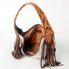 ADBG803 American Darling Western Hobo Bag Hair-On Cowhide & Tooled Leather Shoulder Purse