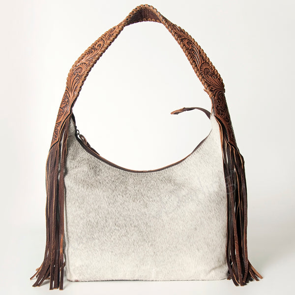 ADBG803 American Darling Handcrafted Cowhide Hobo Bag Tooled Leather Fringe Shoulder Bag