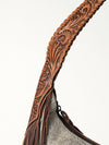 ADBG803 American Darling Handcrafted Cowhide Hobo Bag Tooled Leather Fringe Shoulder Bag